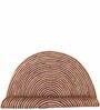 Brown Geometric Jute 3 ft x 3 ft Hand Woven Round Carpet