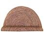 Brown Geometric Jute 3 ft x 3 ft Hand Woven Round Carpet