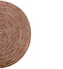 Brown Geometric Jute 3 ft x 3 ft Hand Woven Round Carpet