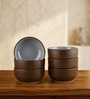 Brown Katori Bowls Set of 6