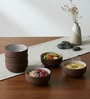 Brown Katori Bowls Set of 6