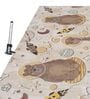 Brown Kids Polyester 6 ft x 9 ft Machine Made Carpet