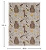 Brown Kids Polyester 8 ft x 10 ft Machine Made Carpet