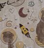 Brown Kids Polyester 8 ft x 10 ft Machine Made Carpet