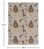 Brown Kids Polyester 9 ft x 12 ft Machine Made Carpet