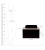Stainless Steel Bathroom Vanity in Black With Counter Top Wash Basin