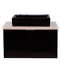 Stainless Steel Bathroom Vanity in Black With Counter Top Wash Basin