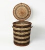 Laundry Basket With Lid,Clothes Storage Basket,Wicker Laundry Clothes Basket