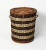 Laundry Basket With Lid,Clothes Storage Basket,Wicker Laundry Clothes Basket