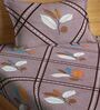 Brown Floral 300 TC Cotton Blend Single Bed Sized Bed Sheets With 1 Pillow Cover