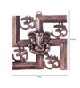 Pranjals Wrought Iron Lord Ganesha Wall Art In Brown