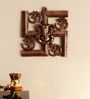 Pranjals Wrought Iron Lord Ganesha Wall Art In Brown