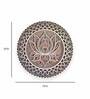 Brown Lotus Pine Wood Wall Art