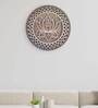 Brown Lotus Pine Wood Wall Art