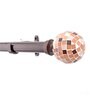Brown Mac Mosaic Iron Expandable 1 Curtain Rod with Accessories ( 52 to 144 Inches)
