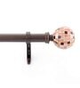 Brown Mac Mosaic Iron Expandable 1 Curtain Rod with Accessories ( 52 to 144 Inches)