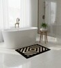 Brown Geometric Microfiber 24X16 Inches Anti-Skid Door Mat