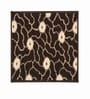 Brown Floral Microfiber 24X16 Inches Anti-Skid Door Mat