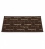 Brown Geometric Microfiber 24X16 Inches Anti-Skid Door Mat