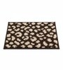 Brown Floral Microfiber 24X16 Inches Anti-Skid Door Mat