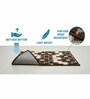 Brown Abstract Microfiber 24X16 Inches Anti-Skid Door Mat