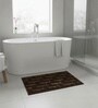 Brown Geometric Microfiber 24X16 Inches Anti-Skid Door Mat