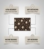 Brown Floral Microfiber 24X16 Inches Anti-Skid Door Mat