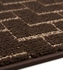 Brown Geometric Microfiber 24X16 Inches Anti-Skid Door Mat