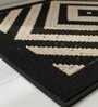 Brown Geometric Microfiber 24X16 Inches Anti-Skid Door Mat