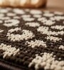 Brown Floral Microfiber 24X16 Inches Anti-Skid Door Mat