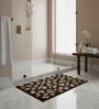 Brown Floral Microfiber 24X16 Inches Anti-Skid Door Mat