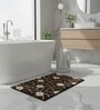 Brown Floral Microfiber 24X16 Inches Anti-Skid Door Mat