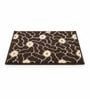 Brown Floral Microfiber 24X16 Inches Anti-Skid Door Mat