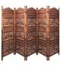 Brown Mango Wood Premium And Mdf Handmade Room Dividers (Set Of 5)