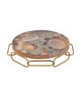 Classic Brown Solid Wood Cake Stand