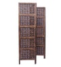 Solid Wood Gary Room Divider In Brown Colour