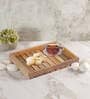 Brown Mango Wood Rectangular Serving Tray