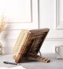 Brown Mango Wood Rustic Laptop & Book Stand
