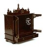 Brown Mdf Mandir With Door