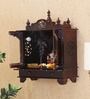 Brown Mdf Mandir With Door