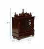 Brown Mdf Mandir With Door