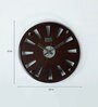 Brown Engineered Wood Analog Index Wall Clock