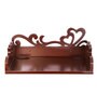 Engineered Wood Carved Wall Mounted Set Top Box Holder in Brown Colour
