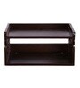 Engineered Wood Carved Wall Mounted Set Top Box Holder in Brown Colour