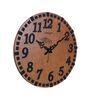 Brown Mdf Stylish Italic Font 14.5 Inch Wall Clock
