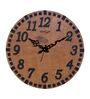 Brown Mdf Stylish Italic Font 14.5 Inch Wall Clock