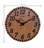Brown Mdf Stylish Italic Font 14.5 Inch Wall Clock