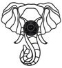 Elephant Metal Novelty Wall Light (Black)