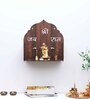 Brown MDF Wall Mounted Pooja Shelf