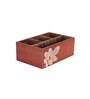 Brown Mdf Wood Rectangle 1 Pcs Cutlery Holder